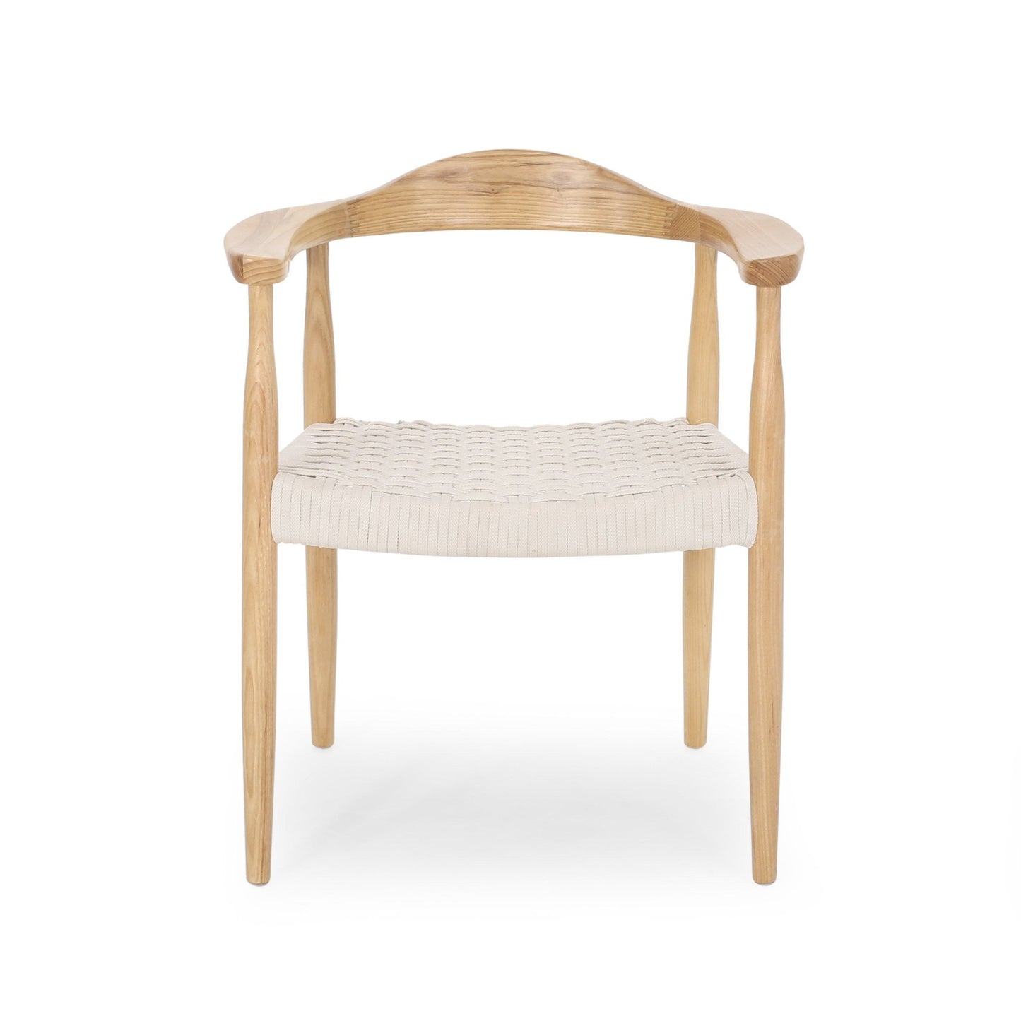 Mid-Century Modern Woven Rope Dining Chair | Ash Wood Chair - 1st Choice Furniture Direct