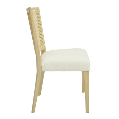 Mid - Century Rattan Dining Chair Without Arms Set of 2 - 1st Choice Furniture Direct