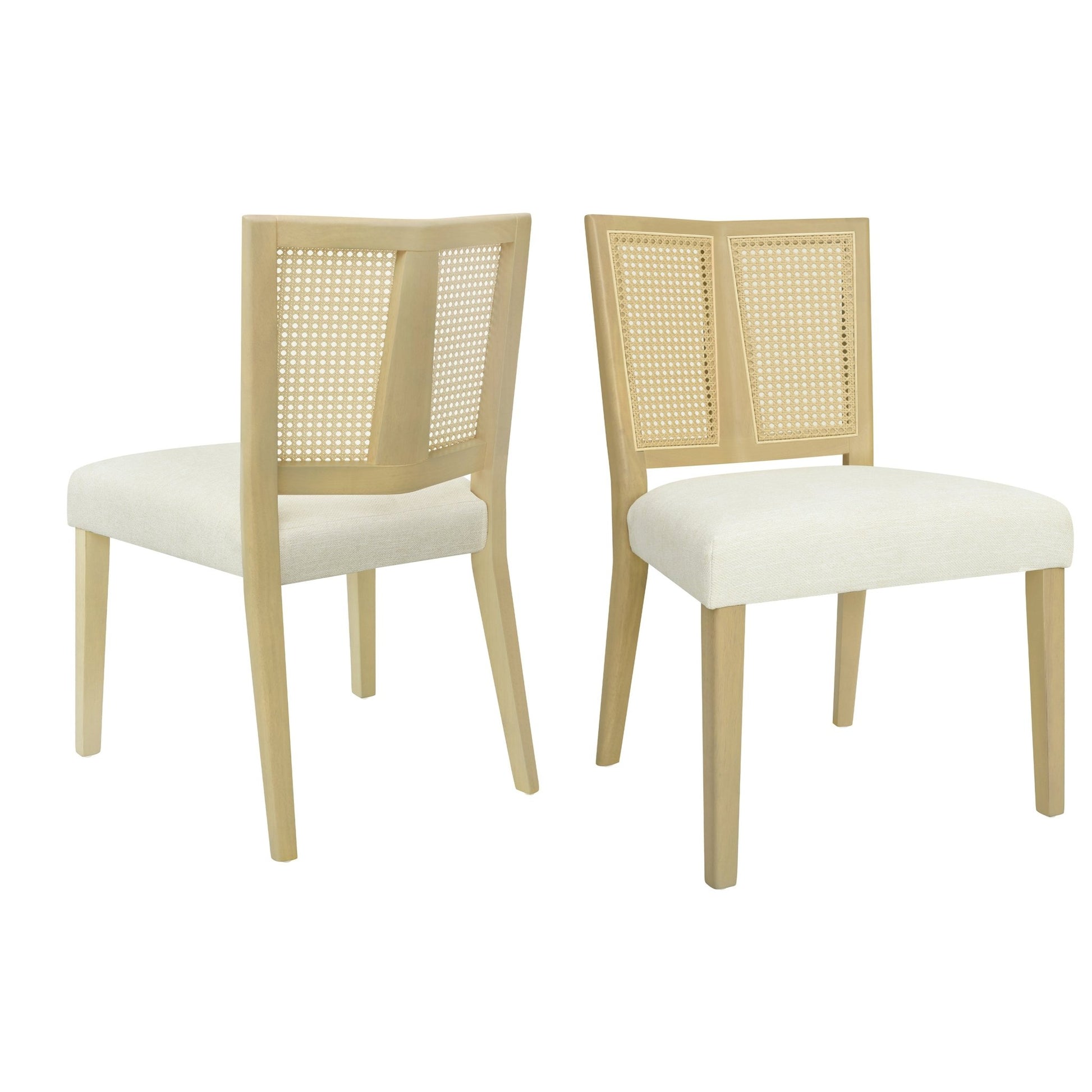 Mid - Century Rattan Dining Chair Without Arms Set of 2 - 1st Choice Furniture Direct