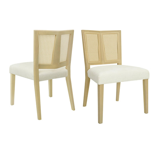 Mid - Century Rattan Dining Chair Without Arms Set of 2 - 1st Choice Furniture Direct