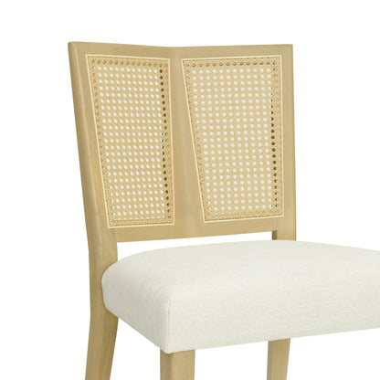 Mid - Century Rattan Dining Chair Without Arms Set of 2 - 1st Choice Furniture Direct