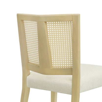 Mid - Century Rattan Dining Chair Without Arms Set of 2 - 1st Choice Furniture Direct