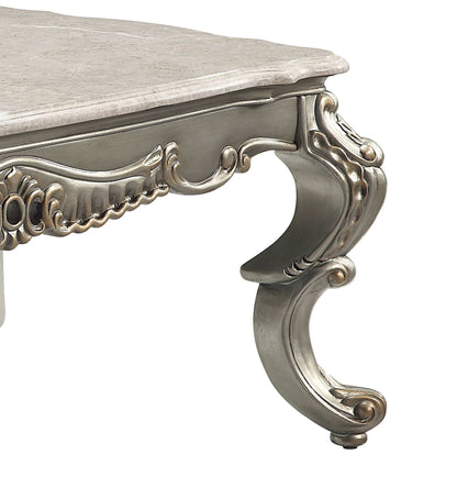 Miliani Natural Marble Top & Antique Bronze Finish Coffee Table W/Marble Top - 1st Choice Furniture Direct