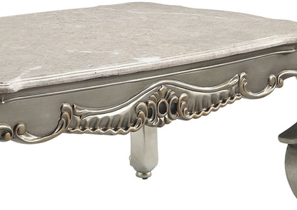 Miliani Natural Marble Top & Antique Bronze Finish Coffee Table W/Marble Top - 1st Choice Furniture Direct