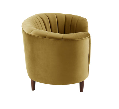 Millephri Olive Yellow Velvet Loveseat - 1st Choice Furniture Direct