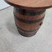Mini Whiskey Barrel End Table | 10 Gallon Barrel Table with Oak Top (22.5") - 1st Choice Furniture Direct