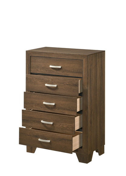 Miquell Oak Finish Chest - 1st Choice Furniture Direct