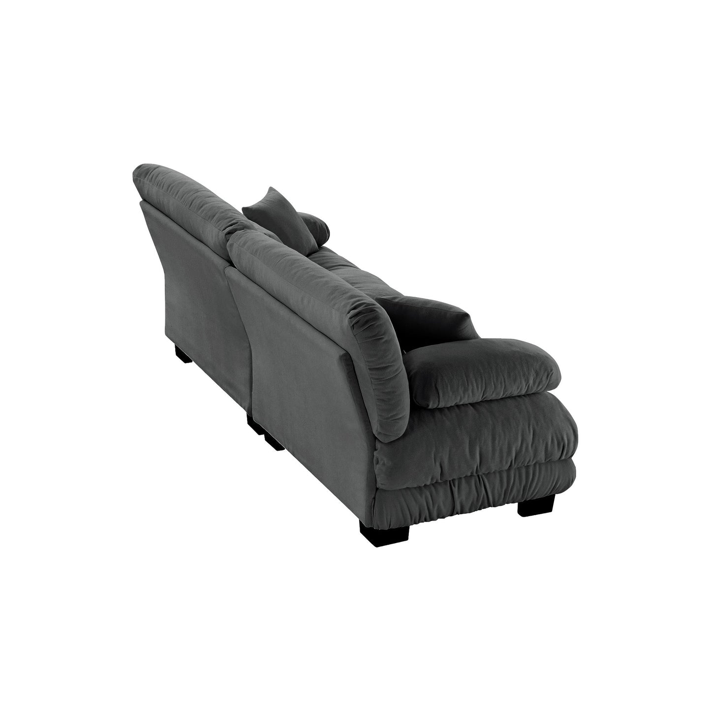 Modern 2 - Seater Chenille Sofa – Cloud Style Gray Upholstered Couch - 1st Choice Furniture Direct