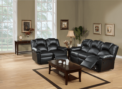 Modern 2pc Living Room Set 1x Sofa 1x Loveseat Pillow Armrest Cushion Backrest Black Finish Primary Living Room Furniture - 1st Choice Furniture Direct