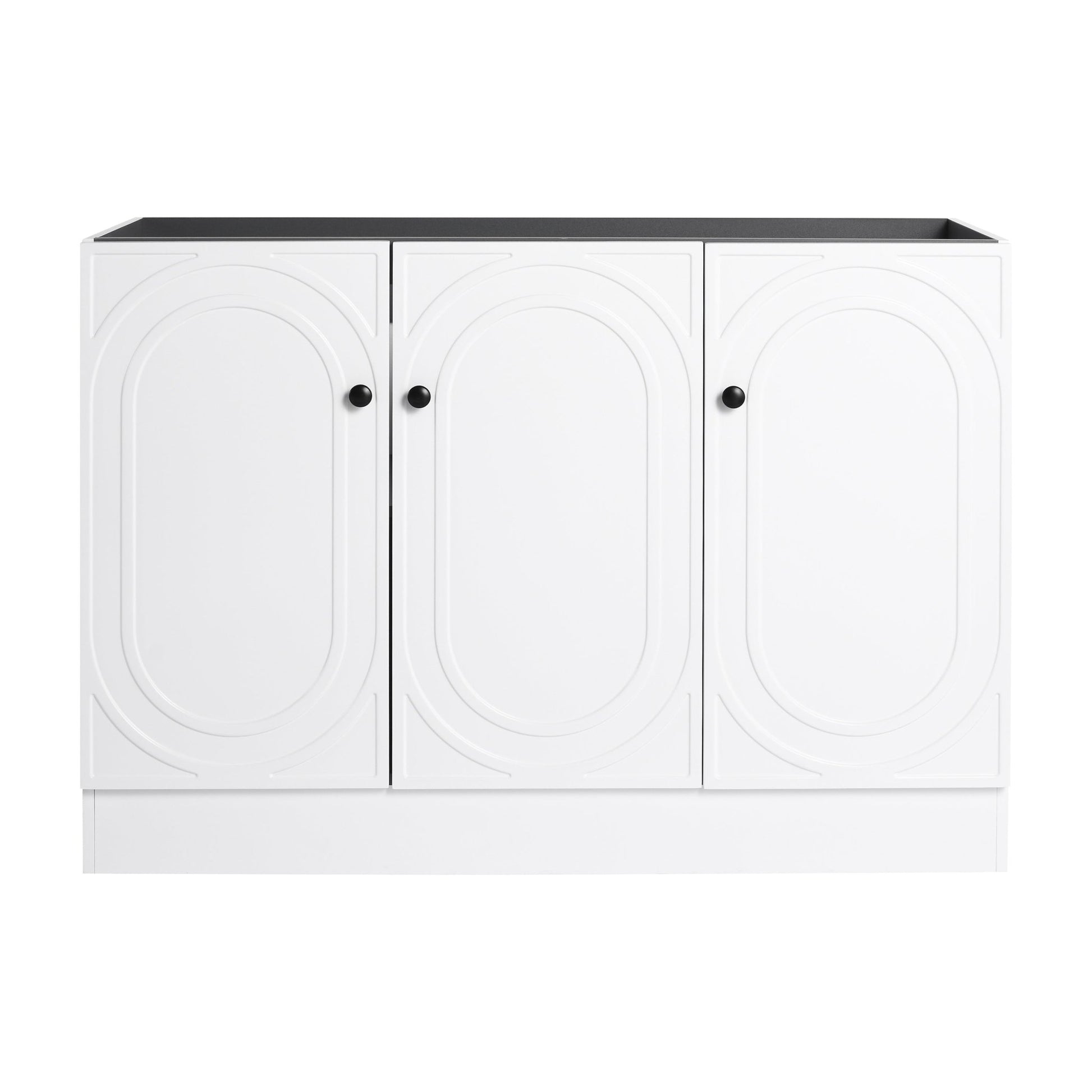 Modern 48 Inch Freestanding Bathroom Vanity with Soft - Close Cabinet Doors in White Plywood,Excluding Sink - 1st Choice Furniture Direct