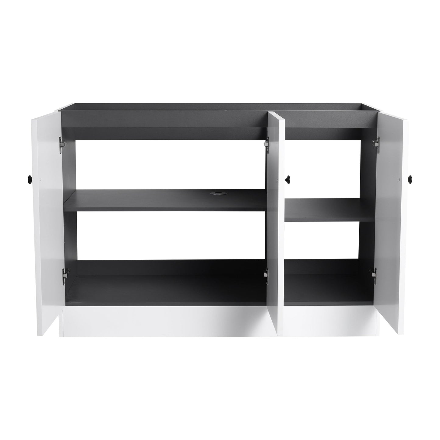 Modern 48 Inch Freestanding Bathroom Vanity with Soft - Close Cabinet Doors in White Plywood,Excluding Sink - 1st Choice Furniture Direct