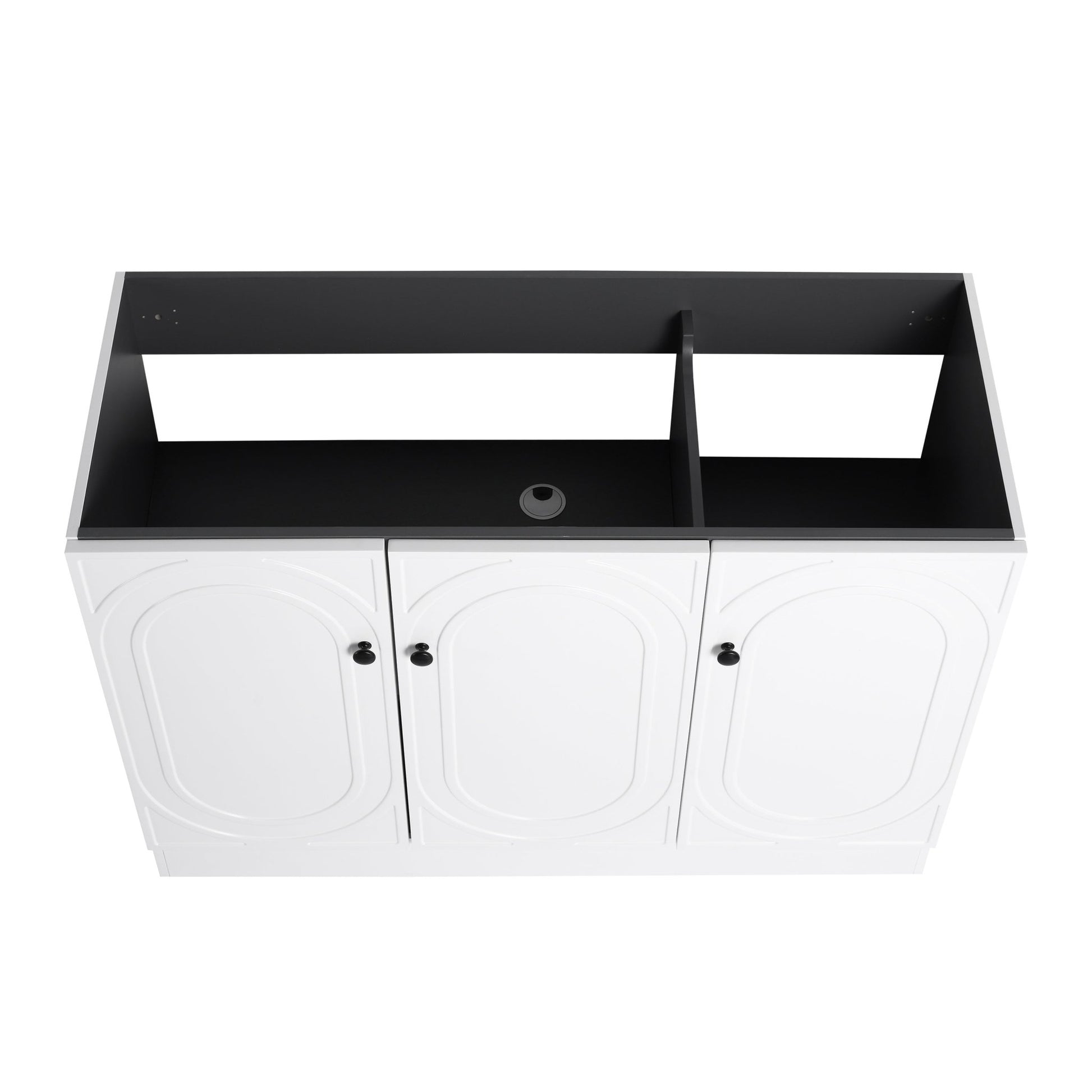 Modern 48 Inch Freestanding Bathroom Vanity with Soft - Close Cabinet Doors in White Plywood,Excluding Sink - 1st Choice Furniture Direct