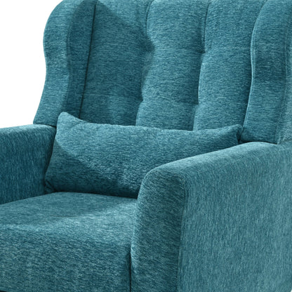 Modern Accent Chair Upholstered Foam Filled Living Room Chairs Comfy Reading Chair Mid Century Modern Chair with Chenille Fabric Lounge Arm Chairs Armchair for Living Room Bedroom (Teal) - 1st Choice Furniture Direct