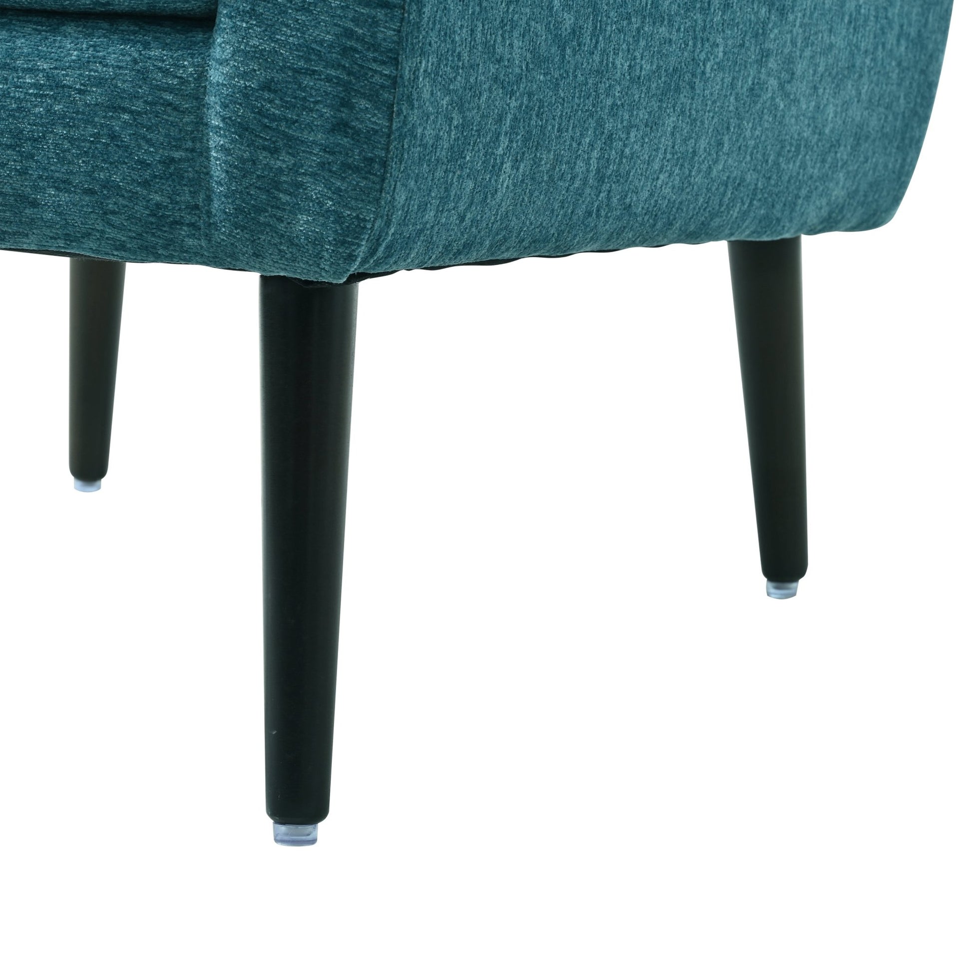 Modern Accent Chair Upholstered Foam Filled Living Room Chairs Comfy Reading Chair Mid Century Modern Chair with Chenille Fabric Lounge Arm Chairs Armchair for Living Room Bedroom (Teal) - 1st Choice Furniture Direct