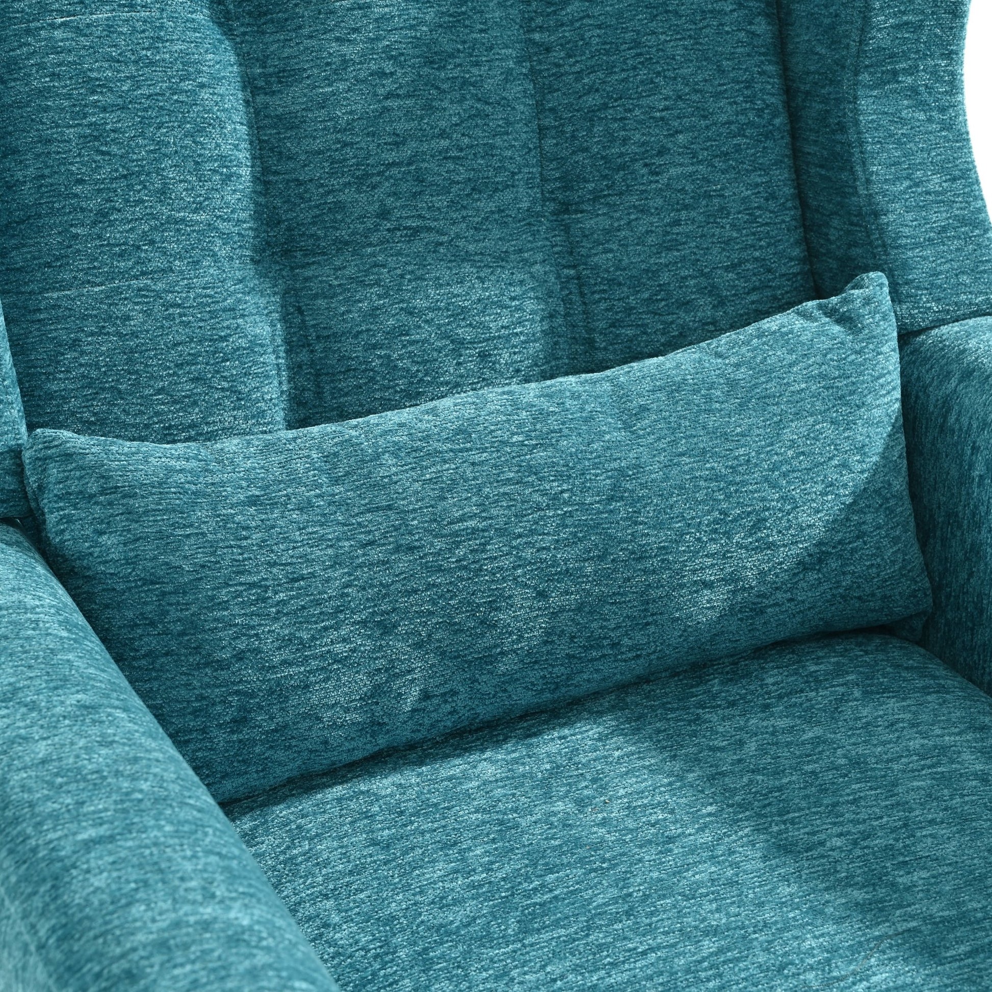 Modern Accent Chair Upholstered Foam Filled Living Room Chairs Comfy Reading Chair Mid Century Modern Chair with Chenille Fabric Lounge Arm Chairs Armchair for Living Room Bedroom (Teal) - 1st Choice Furniture Direct
