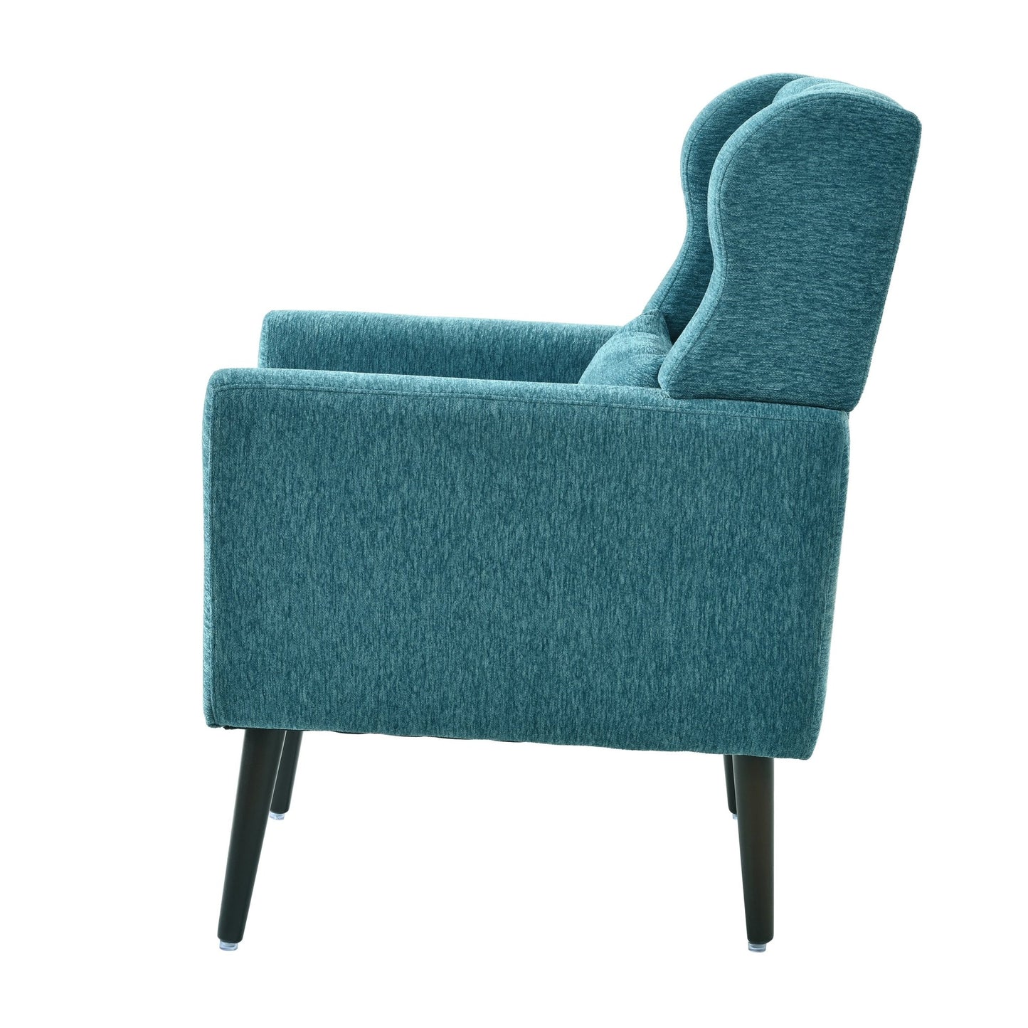 Modern Accent Chair Upholstered Foam Filled Living Room Chairs Comfy Reading Chair Mid Century Modern Chair with Chenille Fabric Lounge Arm Chairs Armchair for Living Room Bedroom (Teal) - 1st Choice Furniture Direct