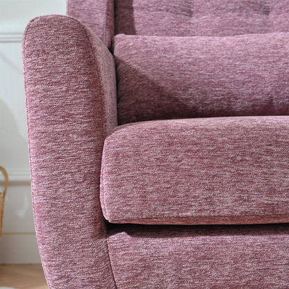 Modern Accent Chair,Chenille Living Room Lounge Chair w/ Throw Pillow,Comfy Reading Chair,Mid Century Living Room Chair, Lounge Arm Chairs Armchair for Living Room Bedroom (Purple) - 1st Choice Furniture Direct