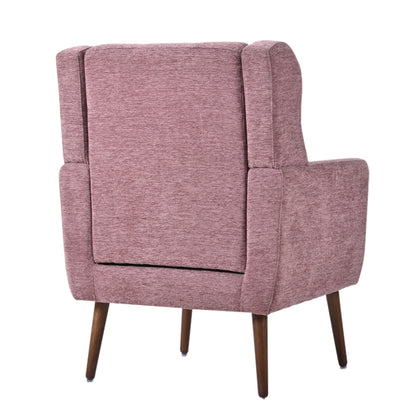 Modern Accent Chair,Chenille Living Room Lounge Chair w/ Throw Pillow,Comfy Reading Chair,Mid Century Living Room Chair, Lounge Arm Chairs Armchair for Living Room Bedroom (Purple) - 1st Choice Furniture Direct