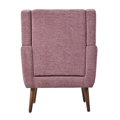 Modern Accent Chair,Chenille Living Room Lounge Chair w/ Throw Pillow,Comfy Reading Chair,Mid Century Living Room Chair, Lounge Arm Chairs Armchair for Living Room Bedroom (Purple) - 1st Choice Furniture Direct