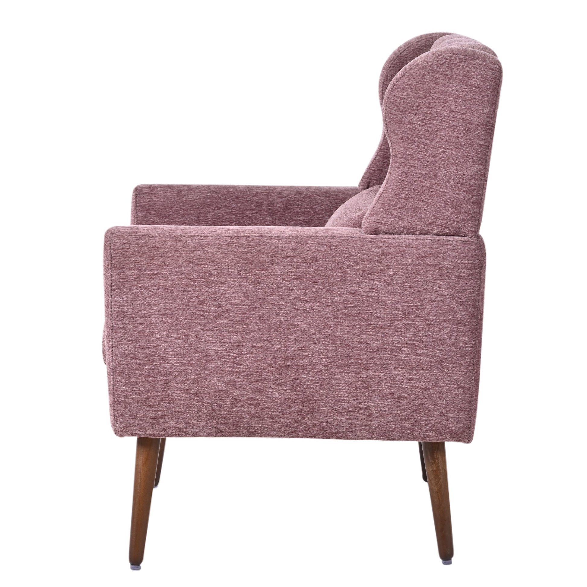 Modern Accent Chair,Chenille Living Room Lounge Chair w/ Throw Pillow,Comfy Reading Chair,Mid Century Living Room Chair, Lounge Arm Chairs Armchair for Living Room Bedroom (Purple) - 1st Choice Furniture Direct