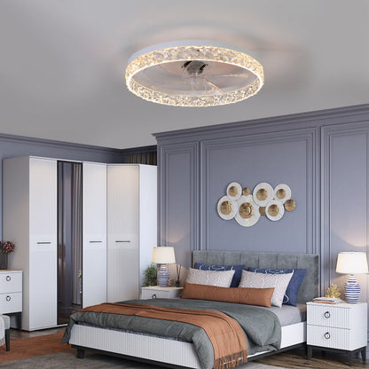 Modern Acrylic Ceiling Fan Light with Remote Control & Dimmable LED - 1st Choice Furniture Direct