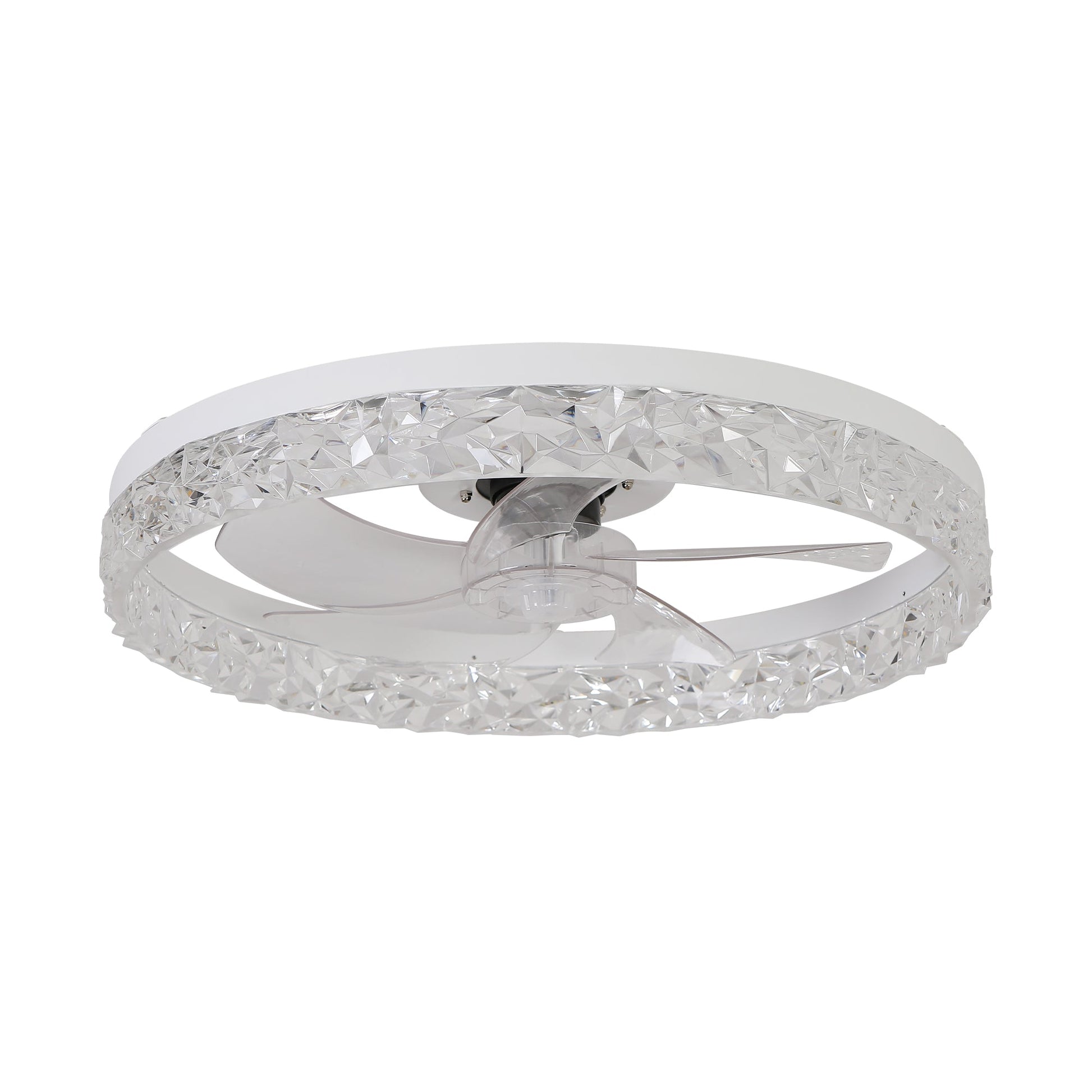 Modern Acrylic Ceiling Fan Light with Remote Control & Dimmable LED - 1st Choice Furniture Direct