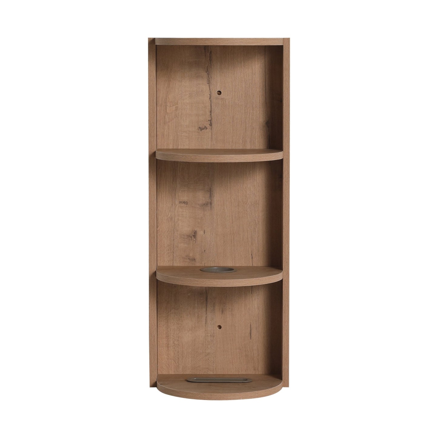 Modern Bathroom Wall - Mounted Storage Rack with Floating Design in Imitative Oak Plywood, 12 Inches - 1st Choice Furniture Direct