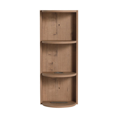 Modern Bathroom Wall - Mounted Storage Rack with Floating Design in Imitative Oak Plywood, 12 Inches - 1st Choice Furniture Direct