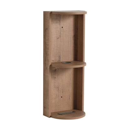 Modern Bathroom Wall - Mounted Storage Rack with Floating Design in Imitative Oak Plywood, 12 Inches - 1st Choice Furniture Direct