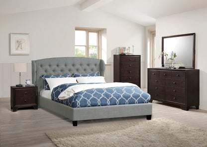 Modern Bedroom Nightstand Brown Color Drawers Bed Side Table Rubberwood - 1st Choice Furniture Direct