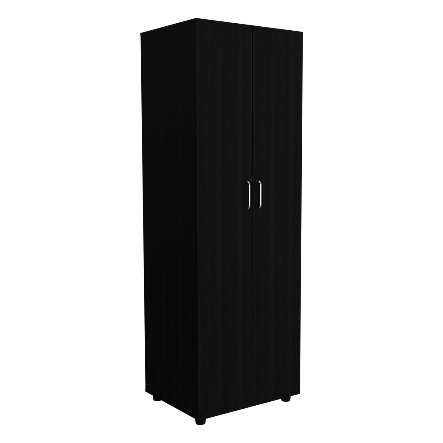 Modern Black 2 Door Armoire Wardrobe Closet with Shelves - 1st Choice Furniture Direct