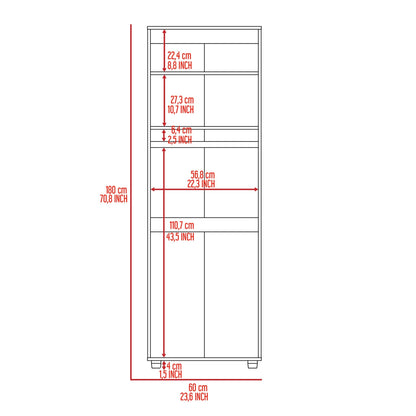 Modern Black 2 Door Armoire Wardrobe Closet with Shelves - 1st Choice Furniture Direct
