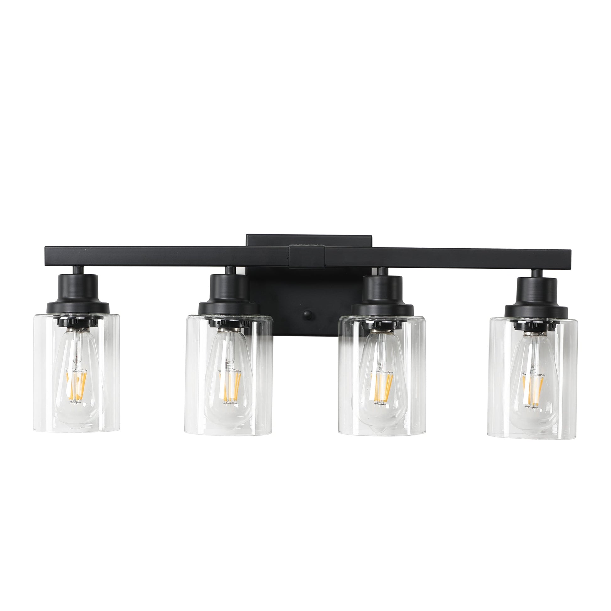 Modern Black 4 - Light Bathroom Vanity Light – Rustic Industrial Wall Sconce - 1st Choice Furniture Direct