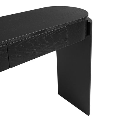 Modern Black Entryway Console Table with 2 Storage Drawers - 1st Choice Furniture Direct