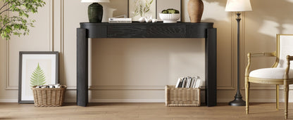 Modern Black Entryway Console Table with 2 Storage Drawers - 1st Choice Furniture Direct