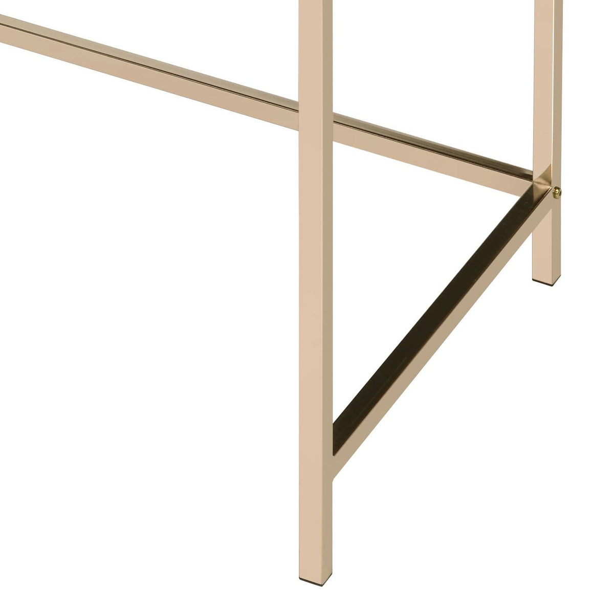 Modern Black High Gloss Writing Desk with Gold Metal Base - 1st Choice Furniture Direct