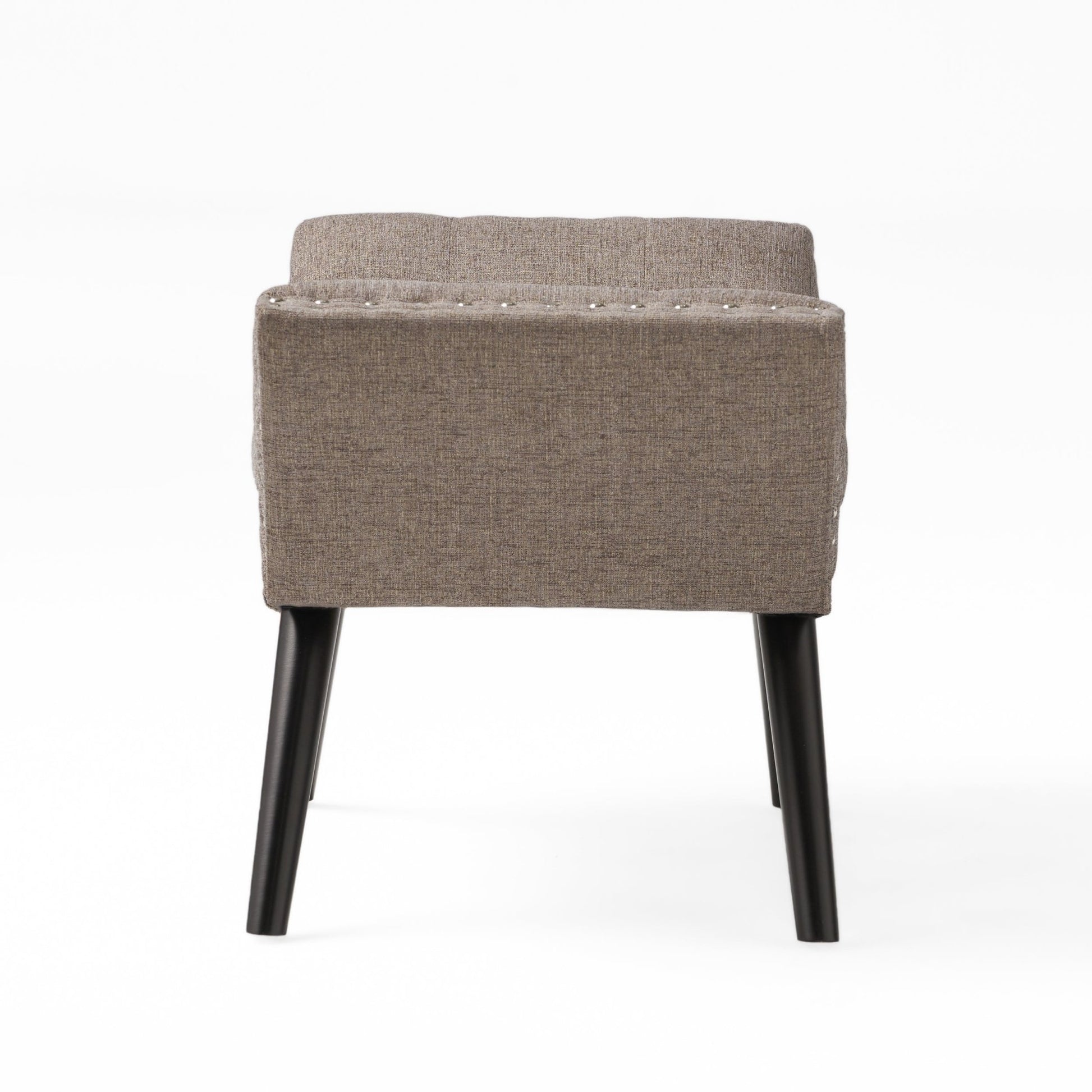 Modern Button Tufted Sitting Bench, Accent Fabric Upholstered Ottoman for Bedroom or Living Room - 1st Choice Furniture Direct