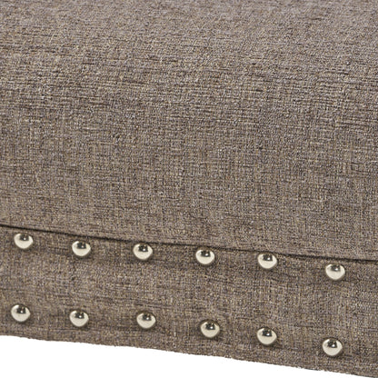 Modern Button Tufted Sitting Bench, Accent Fabric Upholstered Ottoman for Bedroom or Living Room - 1st Choice Furniture Direct
