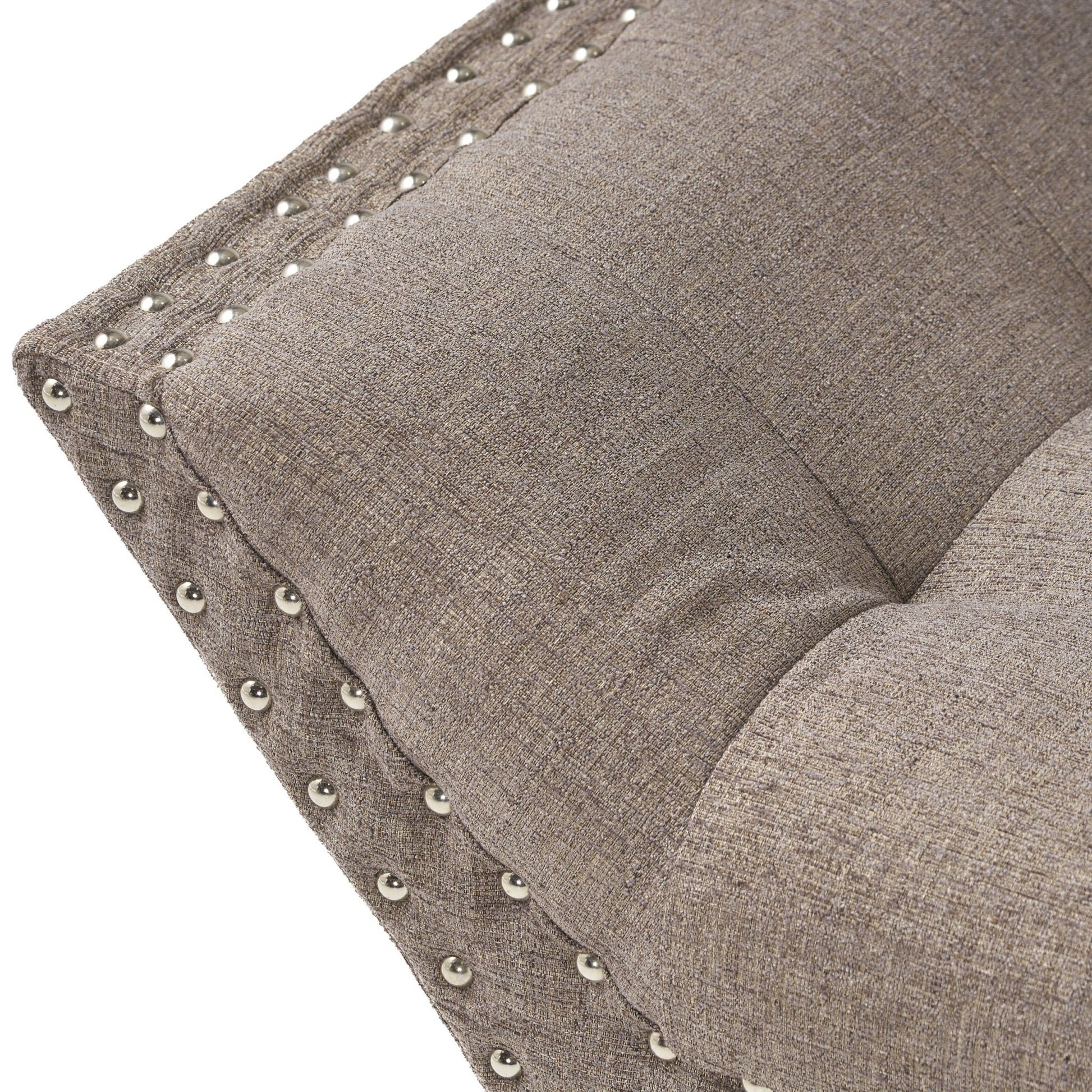 Modern Button Tufted Sitting Bench, Accent Fabric Upholstered Ottoman for Bedroom or Living Room - 1st Choice Furniture Direct