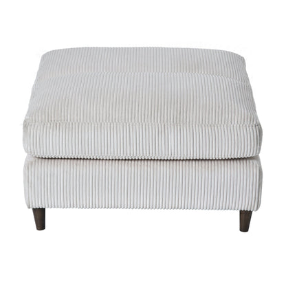 Modern corduroy modular section sofa, U - shaped convertible L - shaped sofa set with pillow, oversized sectional sofa with footstool, suitable for living room, attic, apartment, office - white 6 seat - 1st Choice Furniture Direct