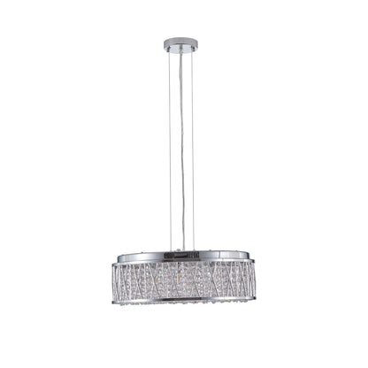 Modern Crystal Flush Mount Chandelier Ceiling Light Silver - 1st Choice Furniture Direct