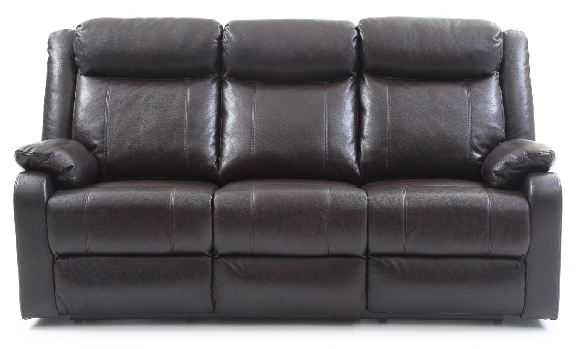 Modern Dark Brown PU Sleeper Sofa Bed – Convertible Sofa with Foam Cushion Comfort - 1st Choice Furniture Direct