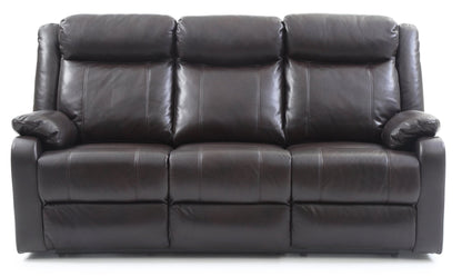 Modern Dark Brown PU Sleeper Sofa Bed – Convertible Sofa with Foam Cushion Comfort - 1st Choice Furniture Direct