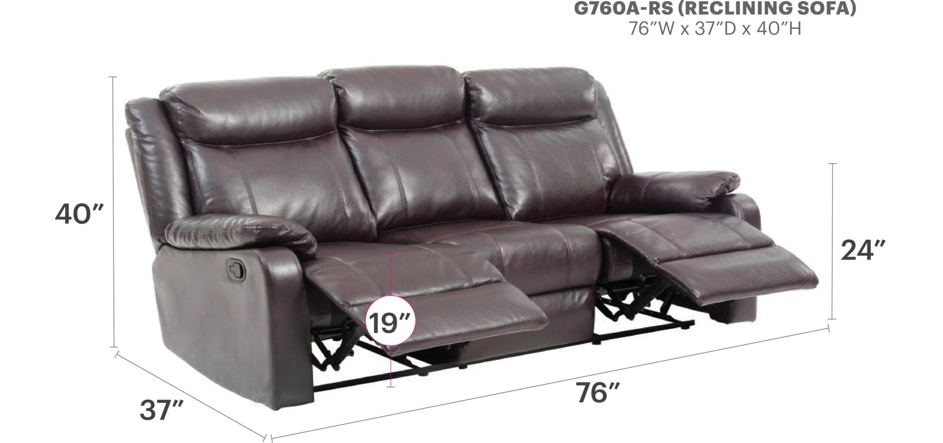Modern Dark Brown PU Sleeper Sofa Bed – Convertible Sofa with Foam Cushion Comfort - 1st Choice Furniture Direct