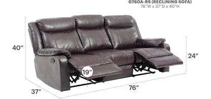 Modern Dark Brown PU Sleeper Sofa Bed – Convertible Sofa with Foam Cushion Comfort - 1st Choice Furniture Direct
