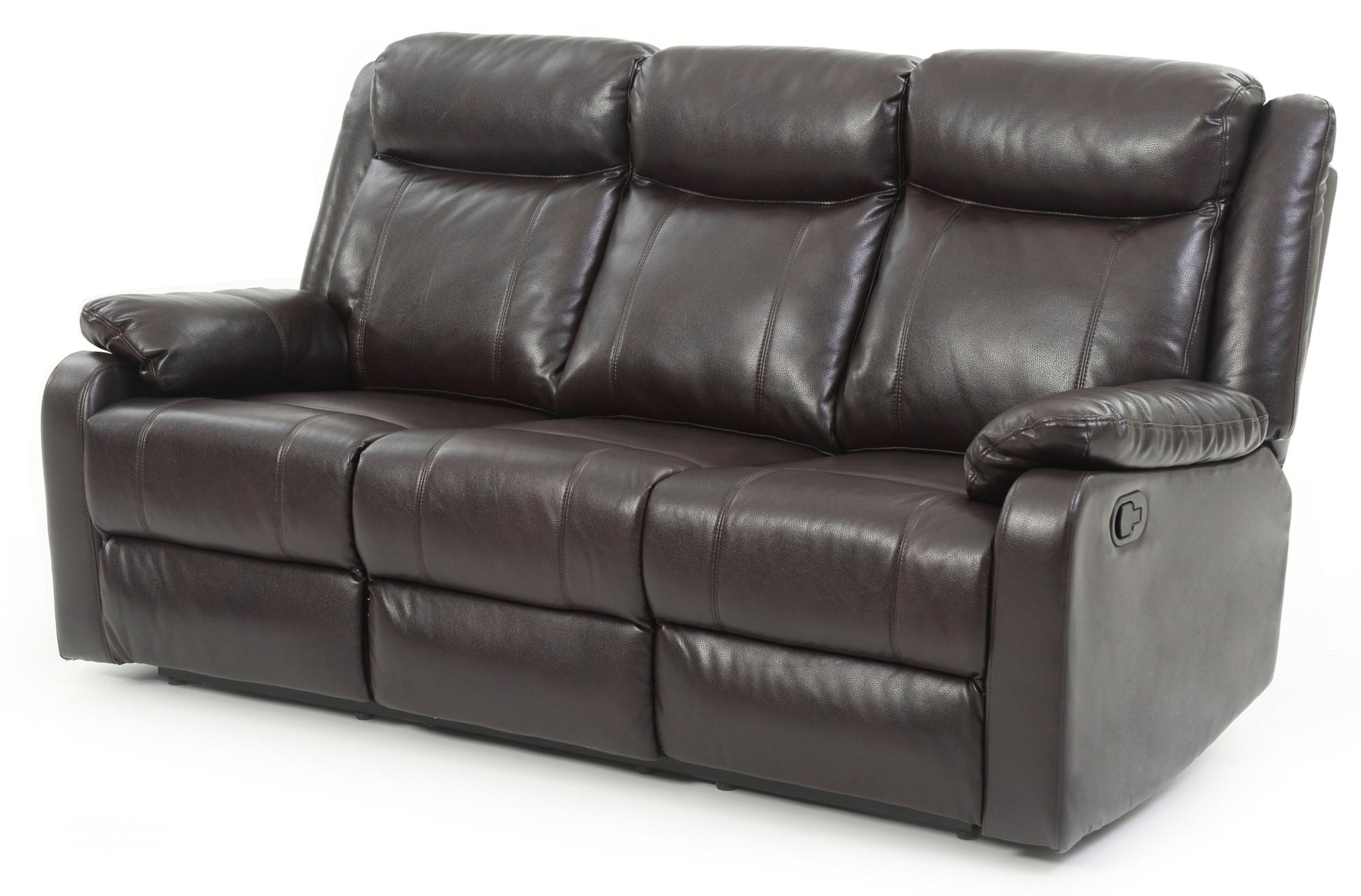 Modern Dark Brown PU Sleeper Sofa Bed – Convertible Sofa with Foam Cushion Comfort - 1st Choice Furniture Direct