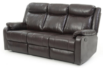 Modern Dark Brown PU Sleeper Sofa Bed – Convertible Sofa with Foam Cushion Comfort - 1st Choice Furniture Direct
