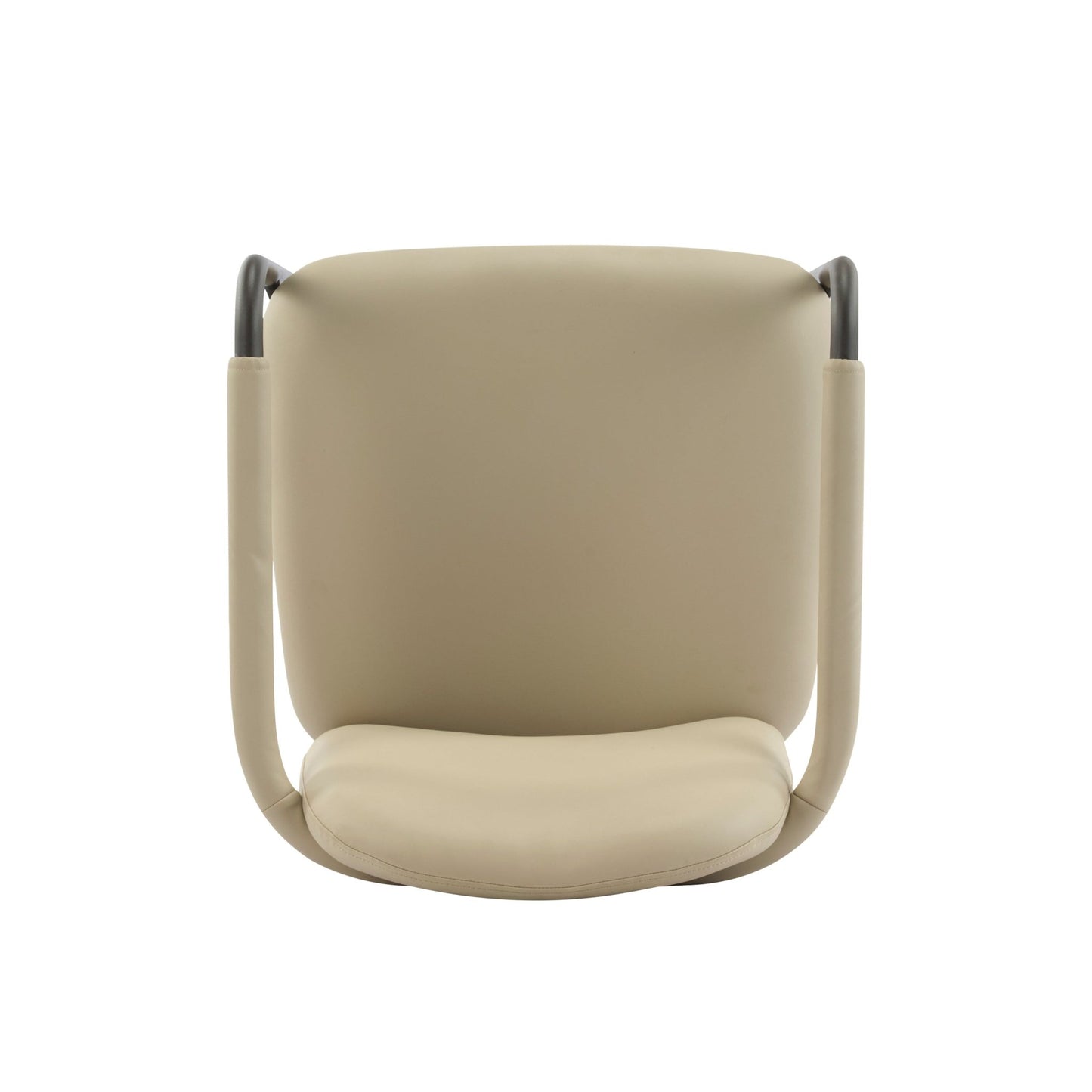 Modern Dining Chair Set of 2 with Iron Frame in Espresso and Khaki - 1st Choice Furniture Direct