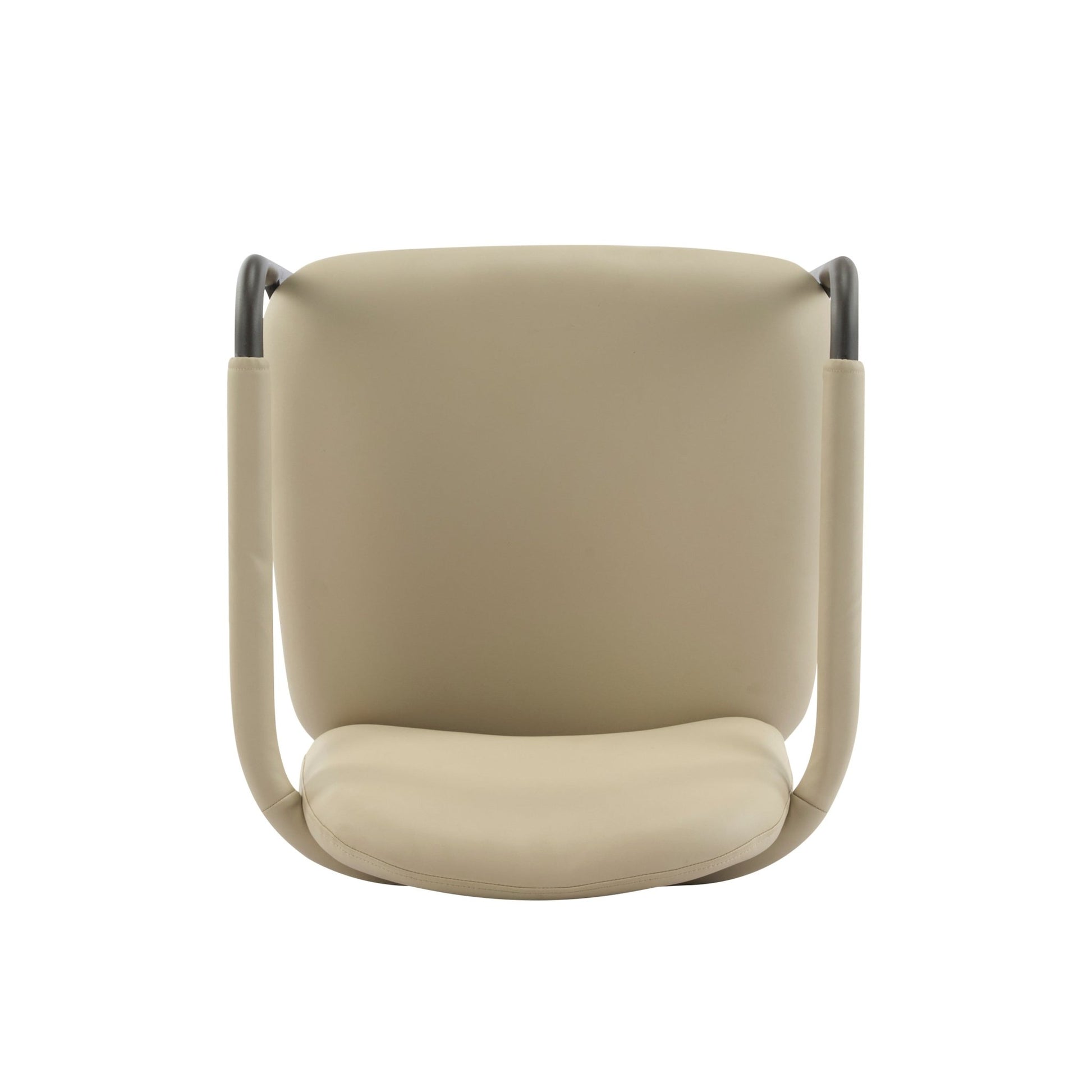 Modern Dining Chair Set of 2 with Iron Frame in Espresso and Khaki - 1st Choice Furniture Direct