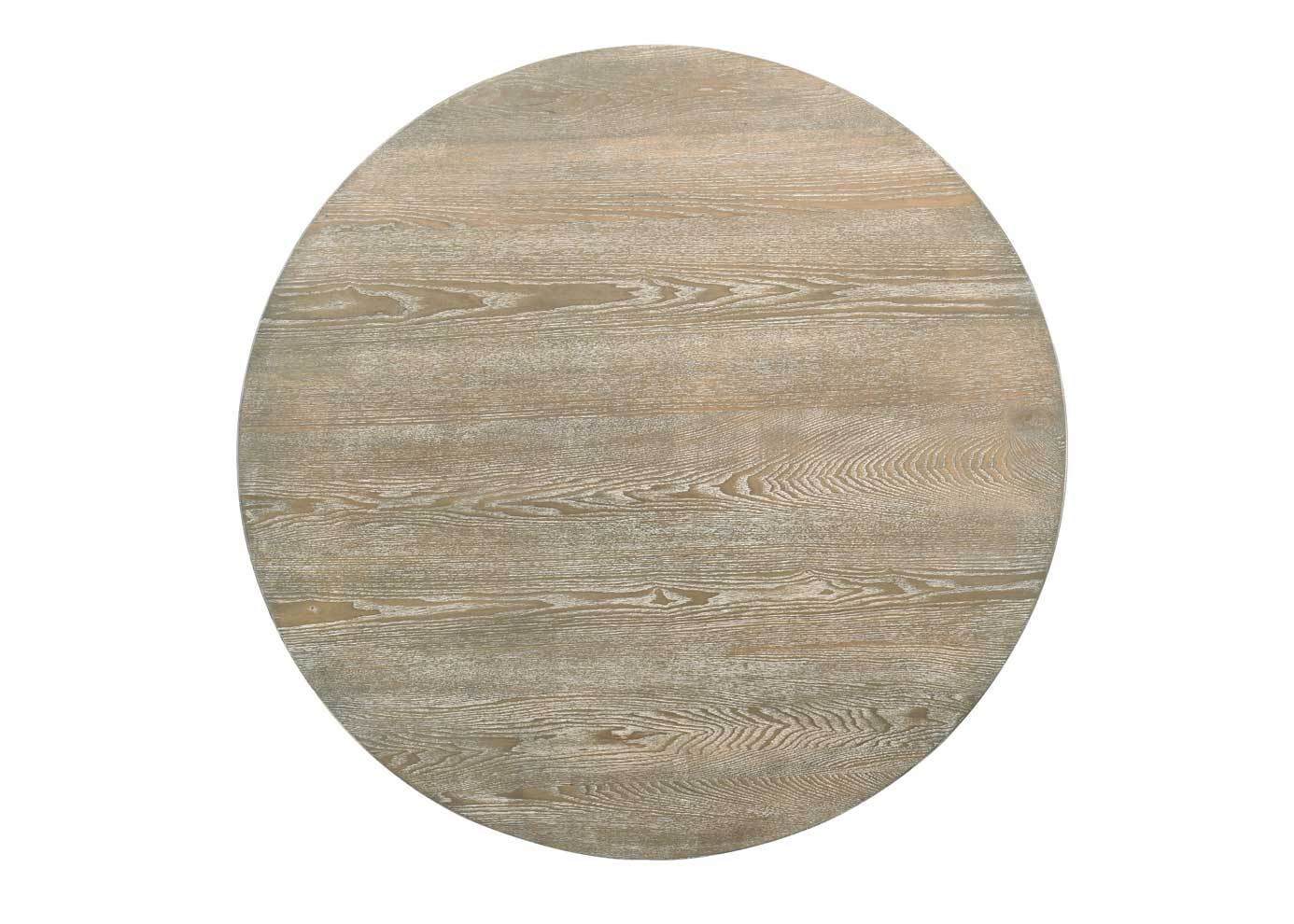 Modern Farmhouse Round Dining Table 45.7inch Solid Wood Rubberwood Antique Finishing Rustic Look Distressed Look Wire Brushed for 4 seaters - 1st Choice Furniture Direct